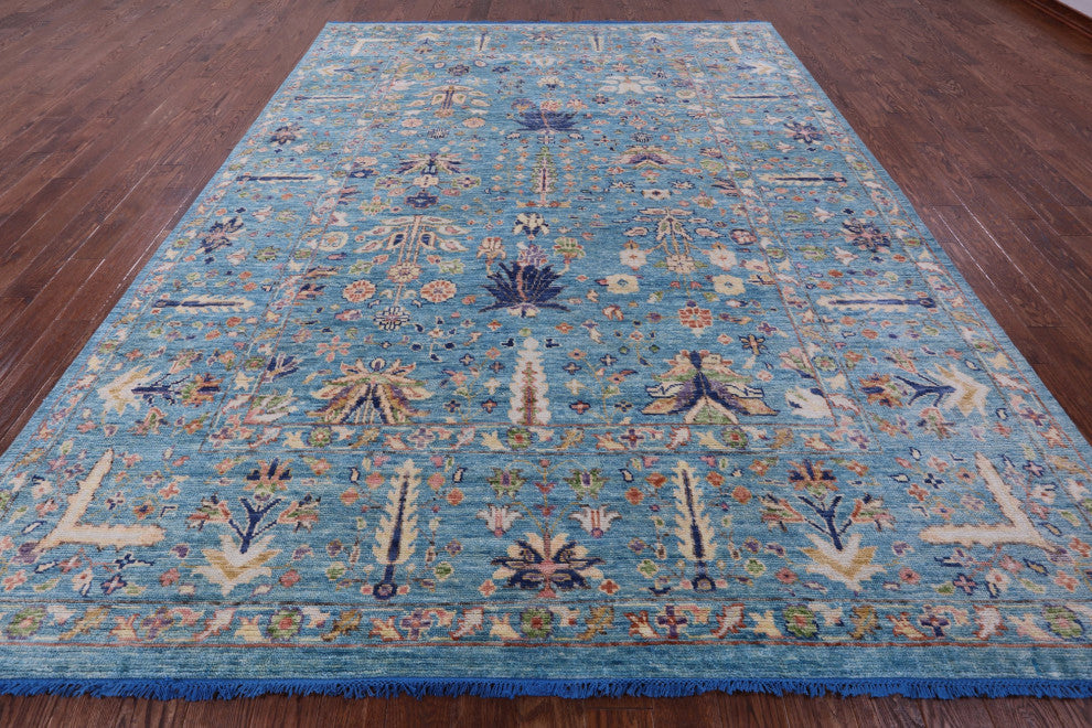 Turkish Oushak Hand-Knotted Wool Rug 9' 3" X 12' 5" - Q15595