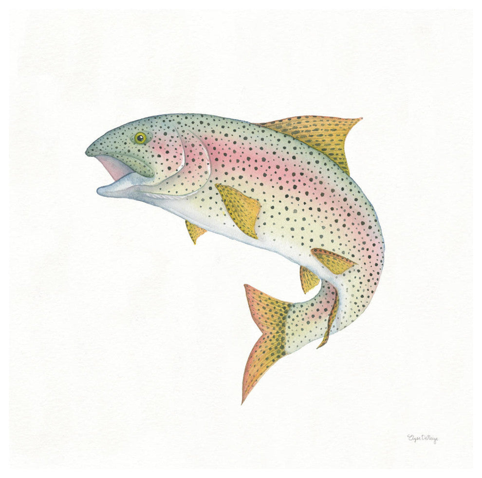 "Gone Fishin Rainbow" Digital Paper Print by Elyse DeNeige, 42"x42"
