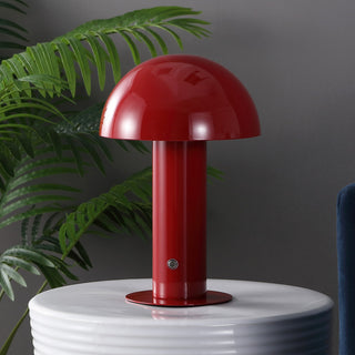 Bohemian Rechargeable/Cordless Iron Dimmable Integrated LED Mushroom Table Lamp