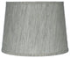French Drum Lamp Shade, Textured Flax Linen, 12x14x10", Brown