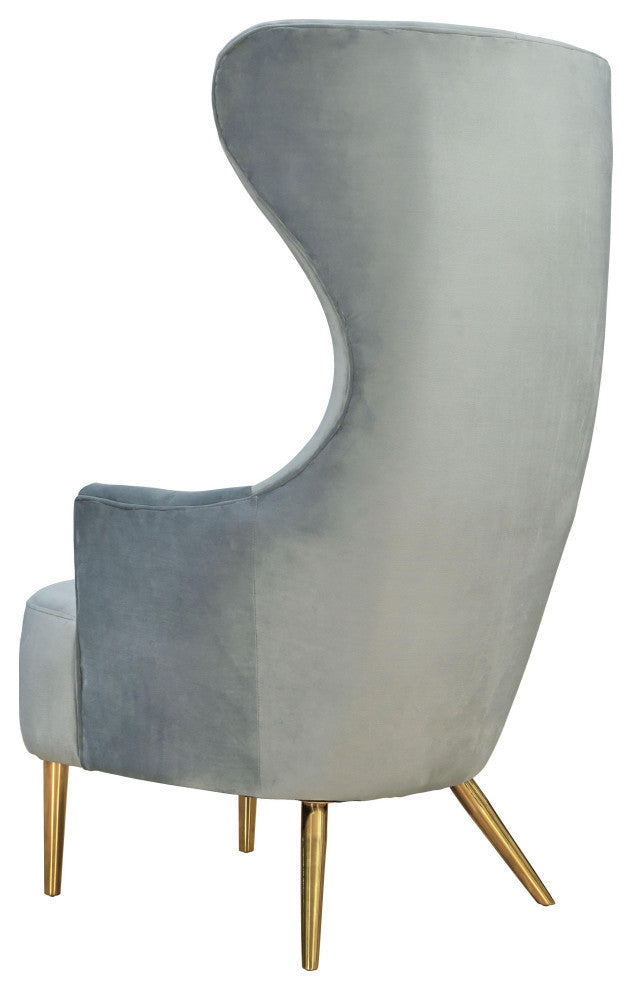Julia Grey Wingback Chair - Grey