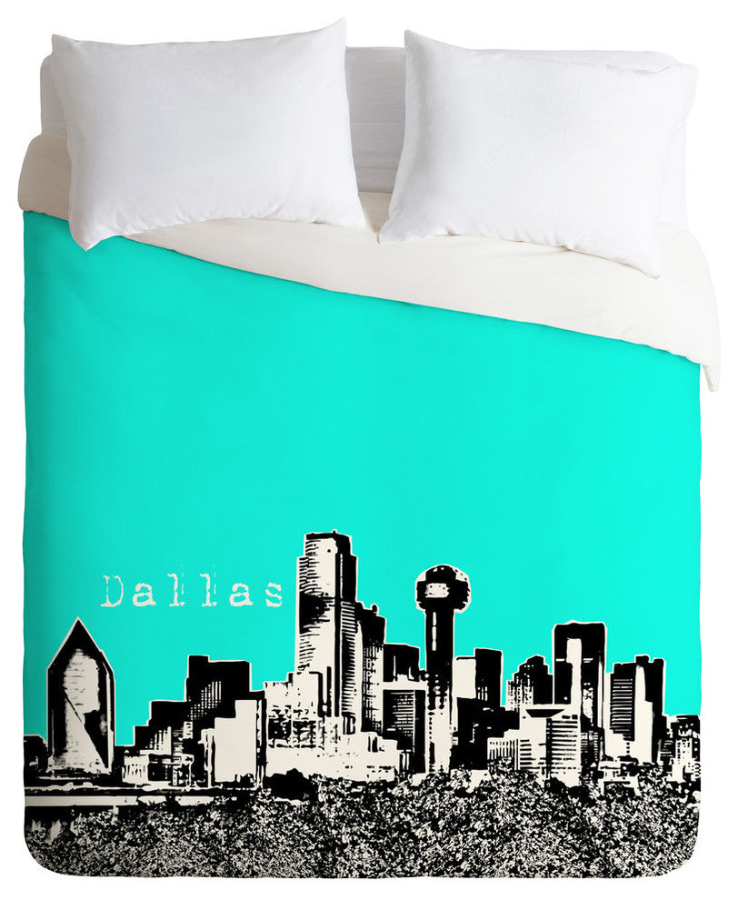 Deny Designs Bird Ave Dallas Aqua Duvet Cover - Lightweight