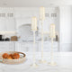 Abacus Candle Stands, Set of 3, White