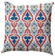 Bombay Decorative Throw Pillow, Dark Cobalt Blue, 16"x16"