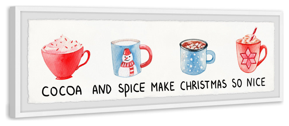 "Cocoa and Spice" Framed Painting Print, 45x15