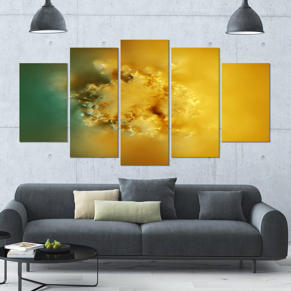 3D Prickly Digital Illustration, Abstract Canvas Art Print, 60"x32", 5 Panels