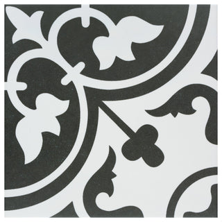 Arte Clover Black Porcelain Floor and Wall Tile
