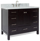 Cambridge 43" Bath Vanity With Marble Top With White Basin