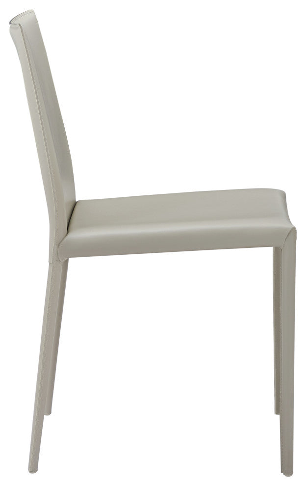 Elite Living Prima, Set of 2, Mid-Century Modern Dining Chair, Stone
