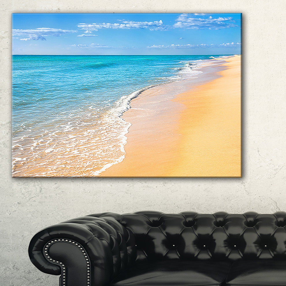 "Tropical Blue Sea and Sky" Seashore Canvas Photo Print, 40"x20"