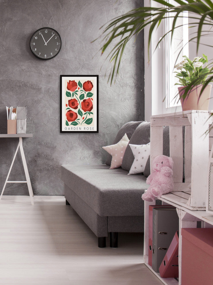 "Garden Rose" Framed Painting Print, 24x36