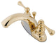 Kingston Brass 4" Centerset Bathroom Faucet, Polished Brass