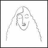 "Front Face" Floater Framed Painting Print on Canvas, 40"x40"