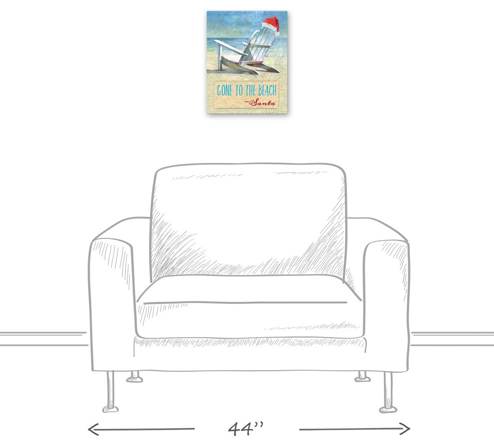 Gone to the Beach 11x14 Canvas Wall Art