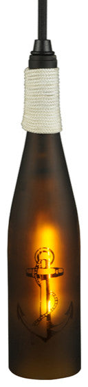 3W Coastal Collection Anchor Wine Bottle Mini Pendant
