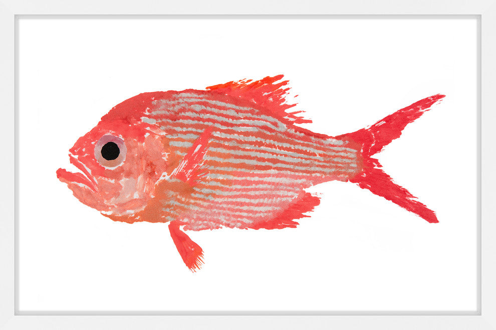 "Golden Snapper" Framed Painting Print, 36"x24"