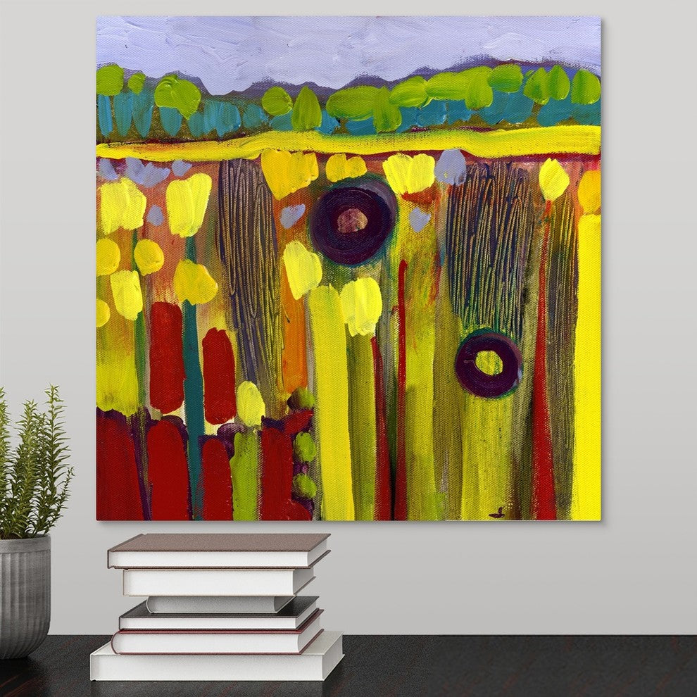 Skagit Fields No 1 Wrapped Canvas Art Print, 16"x16"x1.5"