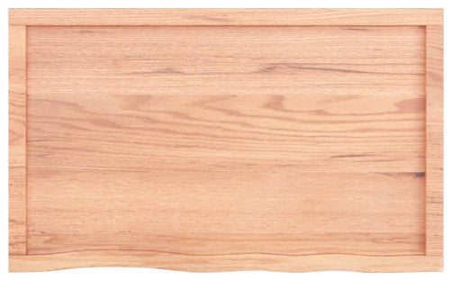 vidaXL Bathroom Countertop Live Edge Vanity Top Light Brown Treated Solid Wood