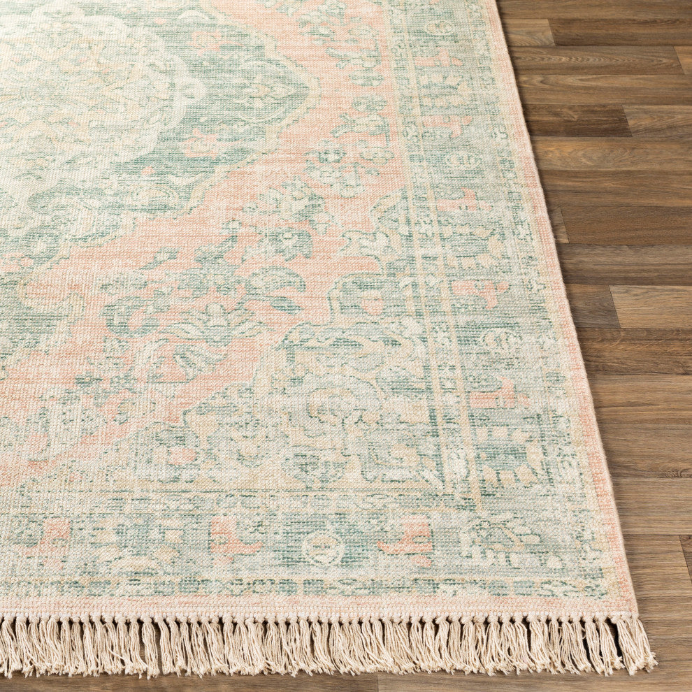Surya Zainab ZAI-2313 6'x9' Rug, Sage/Dark Green/Lime/Camel/Khaki/White