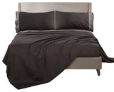 Serenta Trois Embroidered 4 Piece Bed Sheet Set, Chocolate, Twin