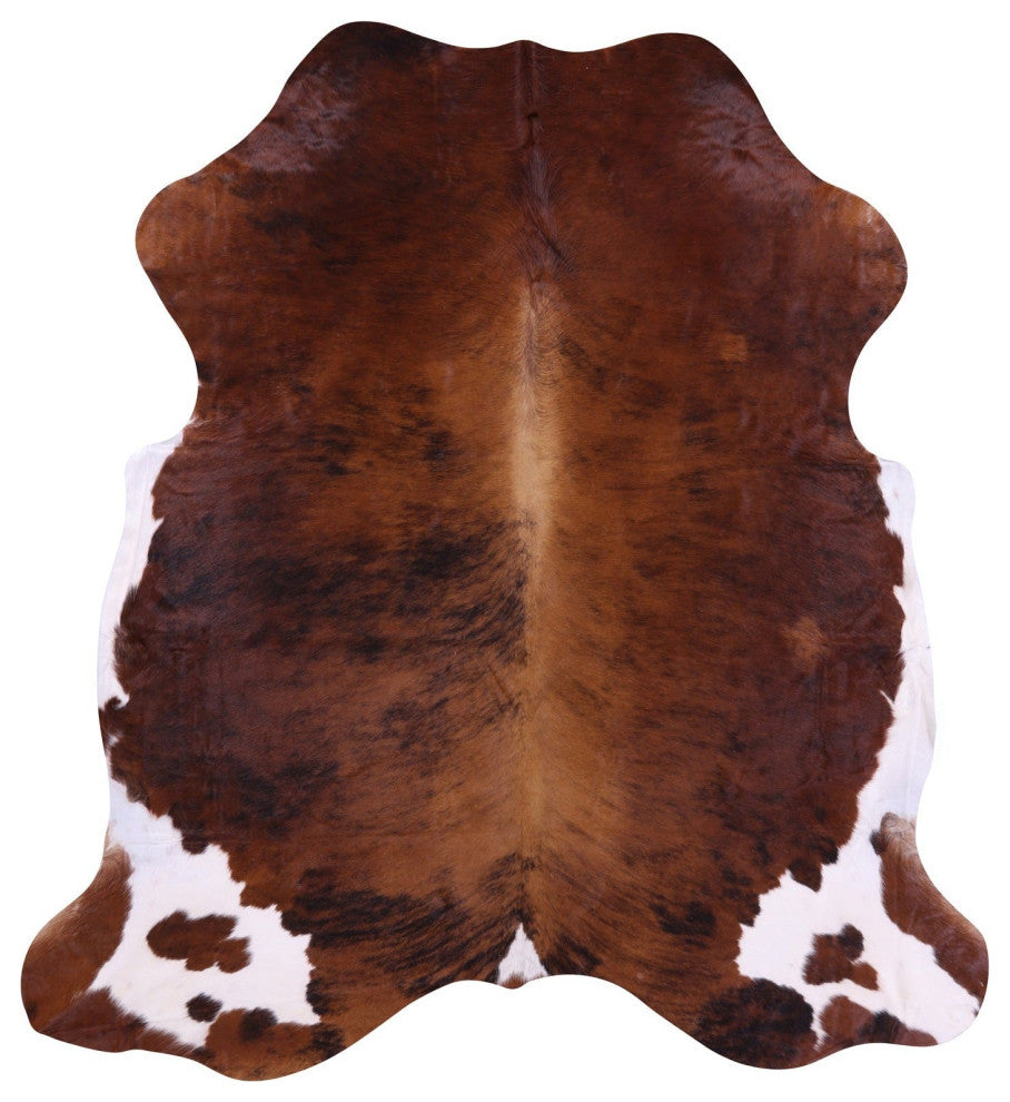 7' 1" X 6' 7" Brindle Natural Cowhide Rug C2197