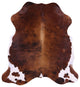 7' 1" X 6' 7" Brindle Natural Cowhide Rug C2197