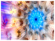Blue Fractal Petals Dandelion, Floral Canvas Art Print, 40"x30"