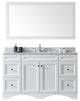 Talisa 60" Single Bathroom Vanity Set, White