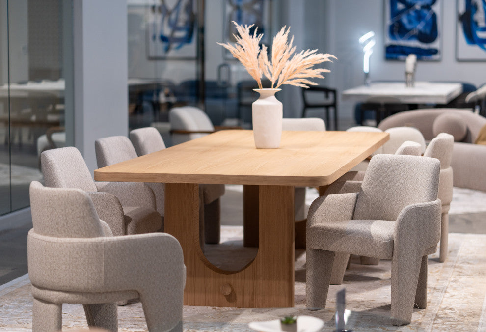Modrest Cando Modern Beige Fabric Dining Chair