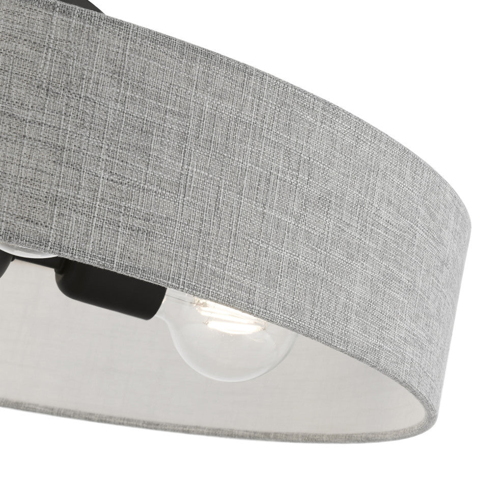 Elmhurst 4 Light Black Large Semi-Flush