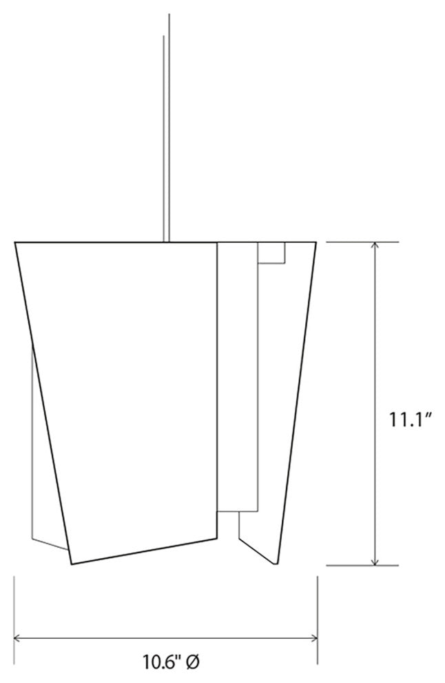 Levis L 1-Light Pendant, Brushed Aluminum, Incandescent