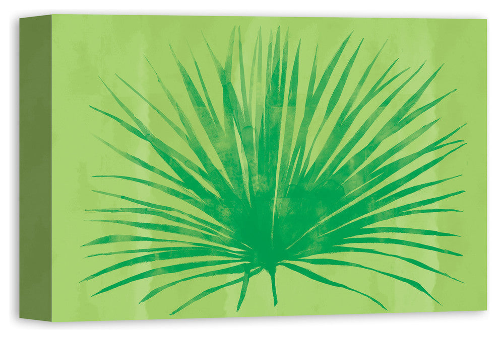 Tropical Green Palm 12x18 Canvas Wall Art