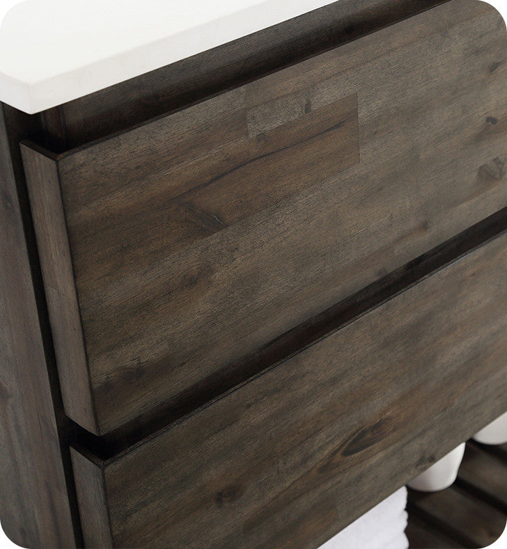Formosa Floor Standing Open Bottom Double Sink Modern Bathroom Cabinet, 46"