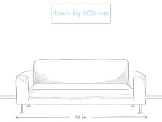 Dream Big Little One 12"x36" Canvas Wall Art, Blue