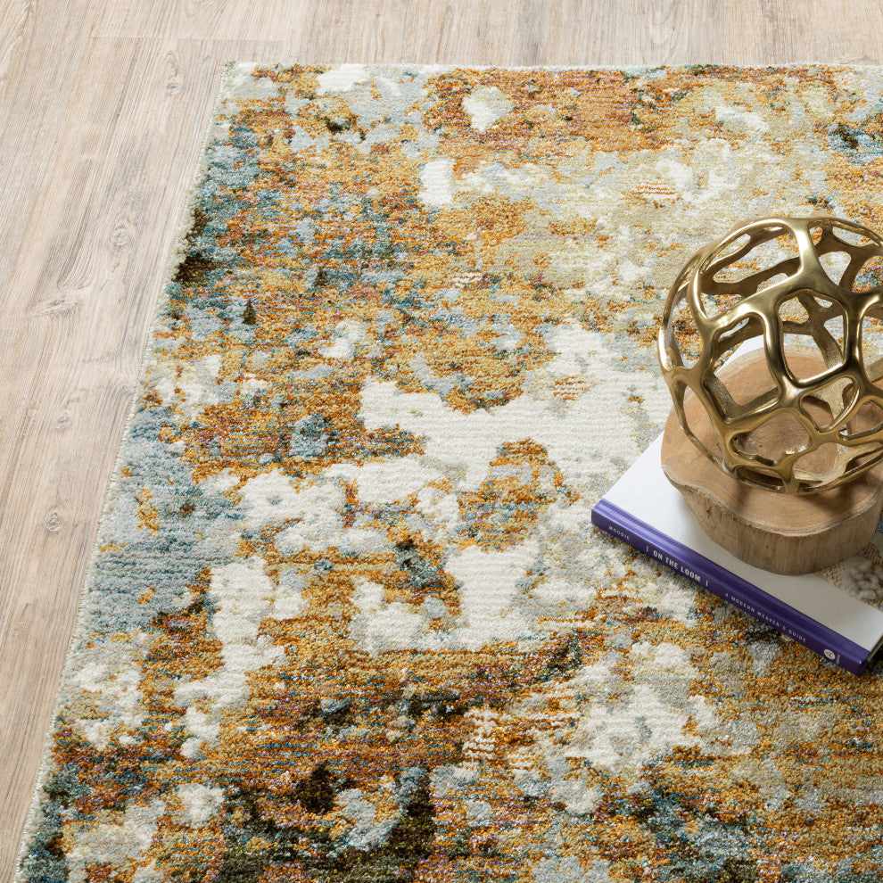 Elements Alabaster Gold/Beige Area Rug, 2'3"x8'