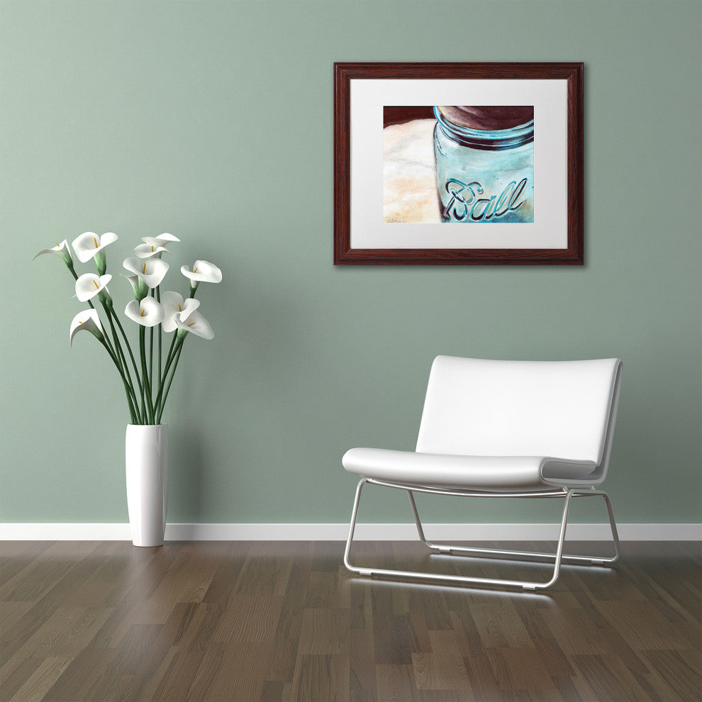 'Ball Jar' Art, 11x14, Wood Frame, White Mat