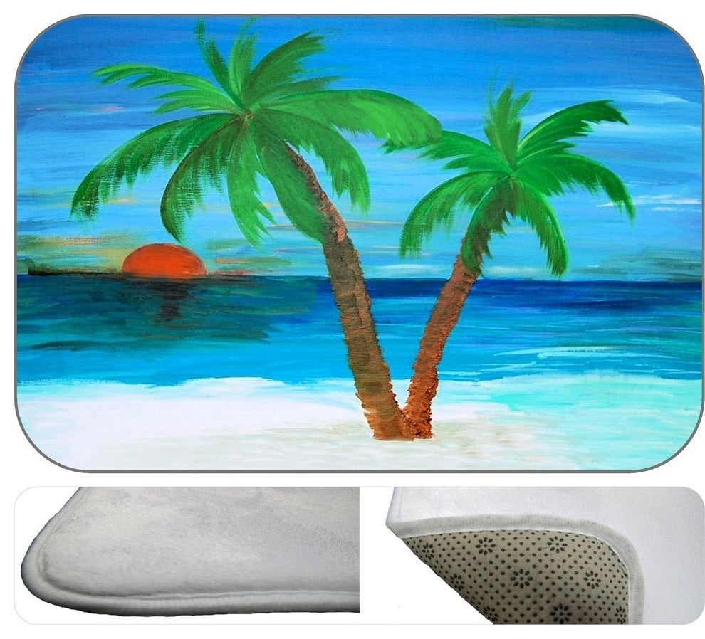 Two Palms Plush Bath Mat, 20"x15"
