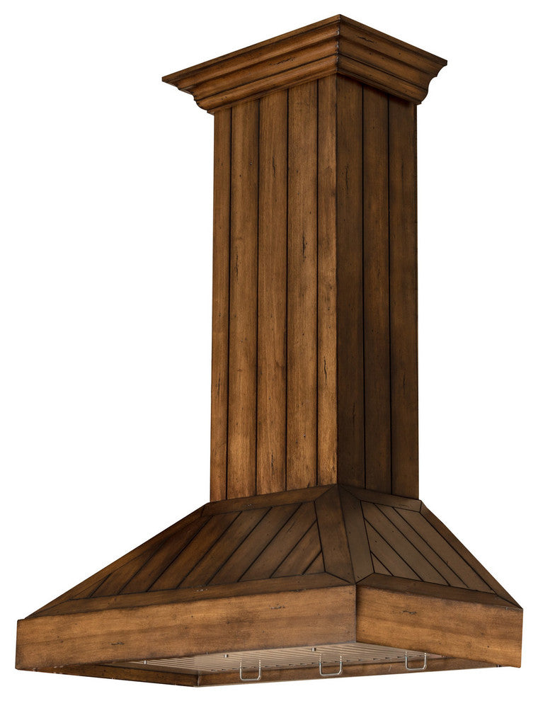 ZLINE 30" Wooden Wall Mount Range Hood in Rustic Light Finish (KPLL-30)