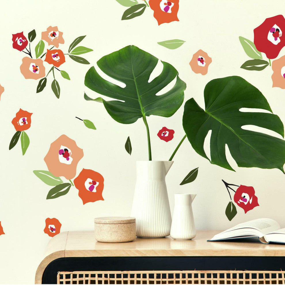 Jane Dixon Floral Peel And Stick Wall Decals