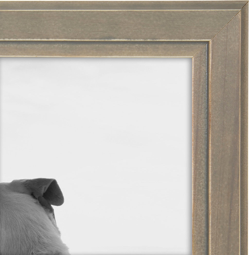 Kieva Solid Wood Picture Frame Set, Black 4x6, Disturessed Gray, 8x10