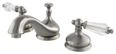 Kingston Brass Widespread Bathroom Faucet With Brass Pop-Up, Brushed Nickel