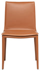 Elite Living Hilton (Set of 2) Modern Leather Upholstered Dining Chair, Cognac