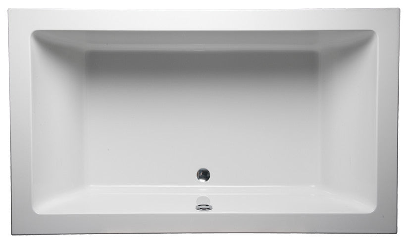 Malibu Boulders Rectangle Combo Whirlpool and Air Bathtub 72x42x23 Biscuit