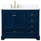 Elegant VF15542BL-BS 42"Single Bathroom Vanity, Blue With Backsplash