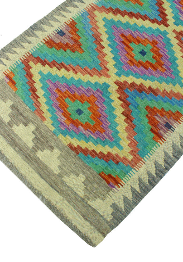 Sangat Kilim Ardys Red/Gold Runner, 2'10x16'1