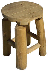 Rustic White Cedar Log Stool