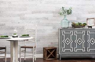 E-Z Wall Peel and Press White Wash Wall Planks