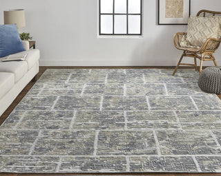 Weave & Wander Huntley Blue 9'x12' Hand Woven Area Rug