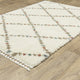 Aurora Lattice Ivory/Multi Indoor Area Rug, Ivory, 5'3" x 7'6"