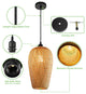 Natural Color bamboo 1 Light rattan hanging light Boho dome light fixtures